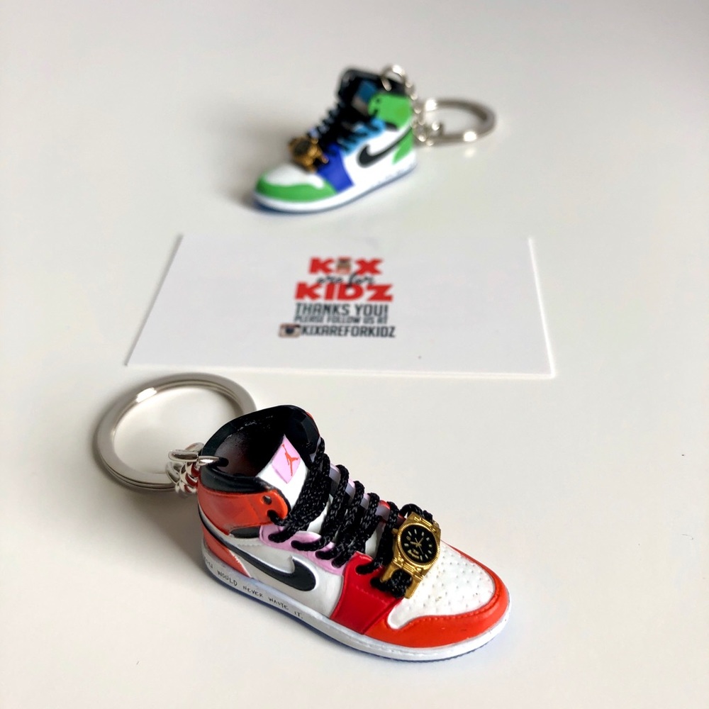 Jordan 1 Fearless Melody Mini Sneakers (No keychain)